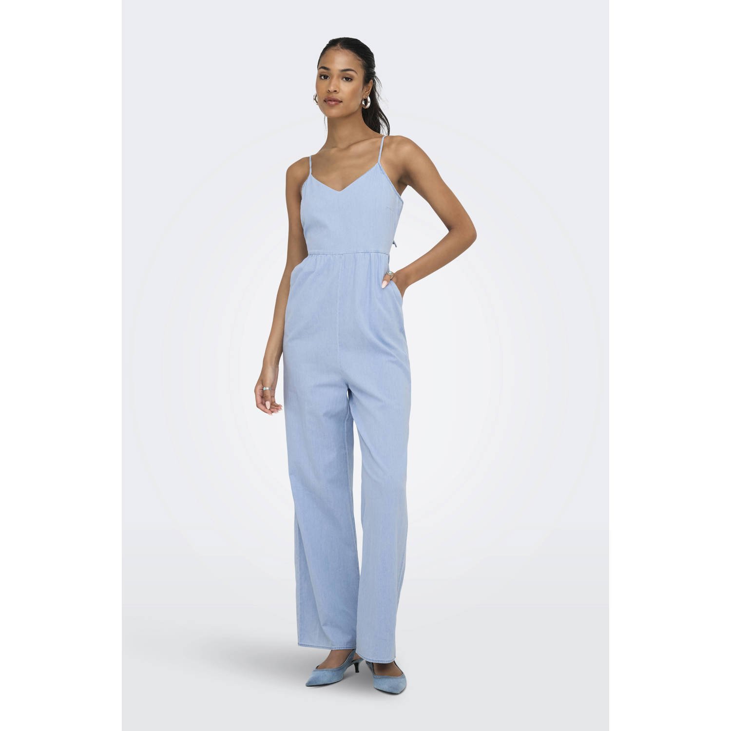 ONLY regular jumpsuit light blue denim