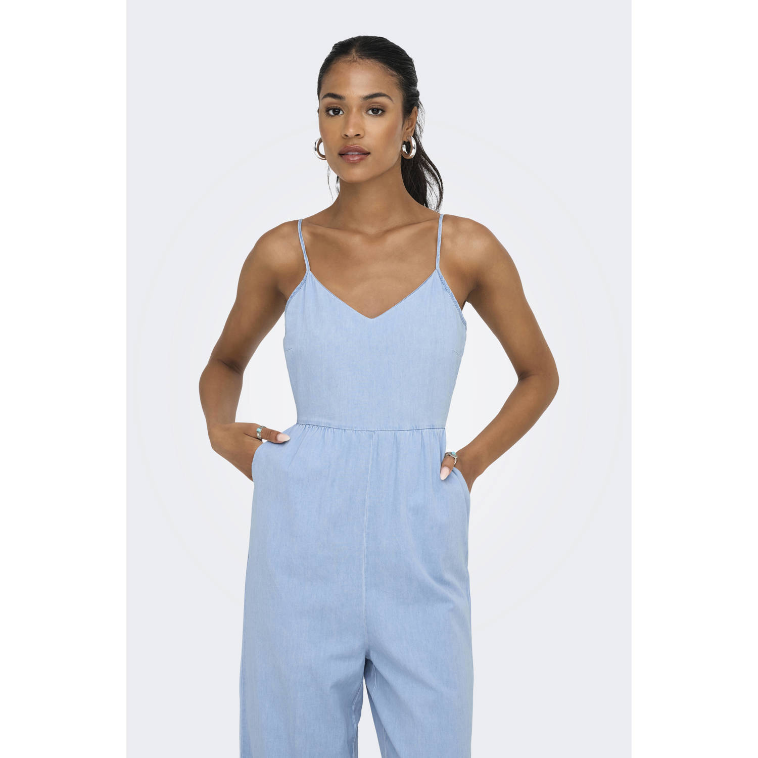 ONLY regular jumpsuit light blue denim