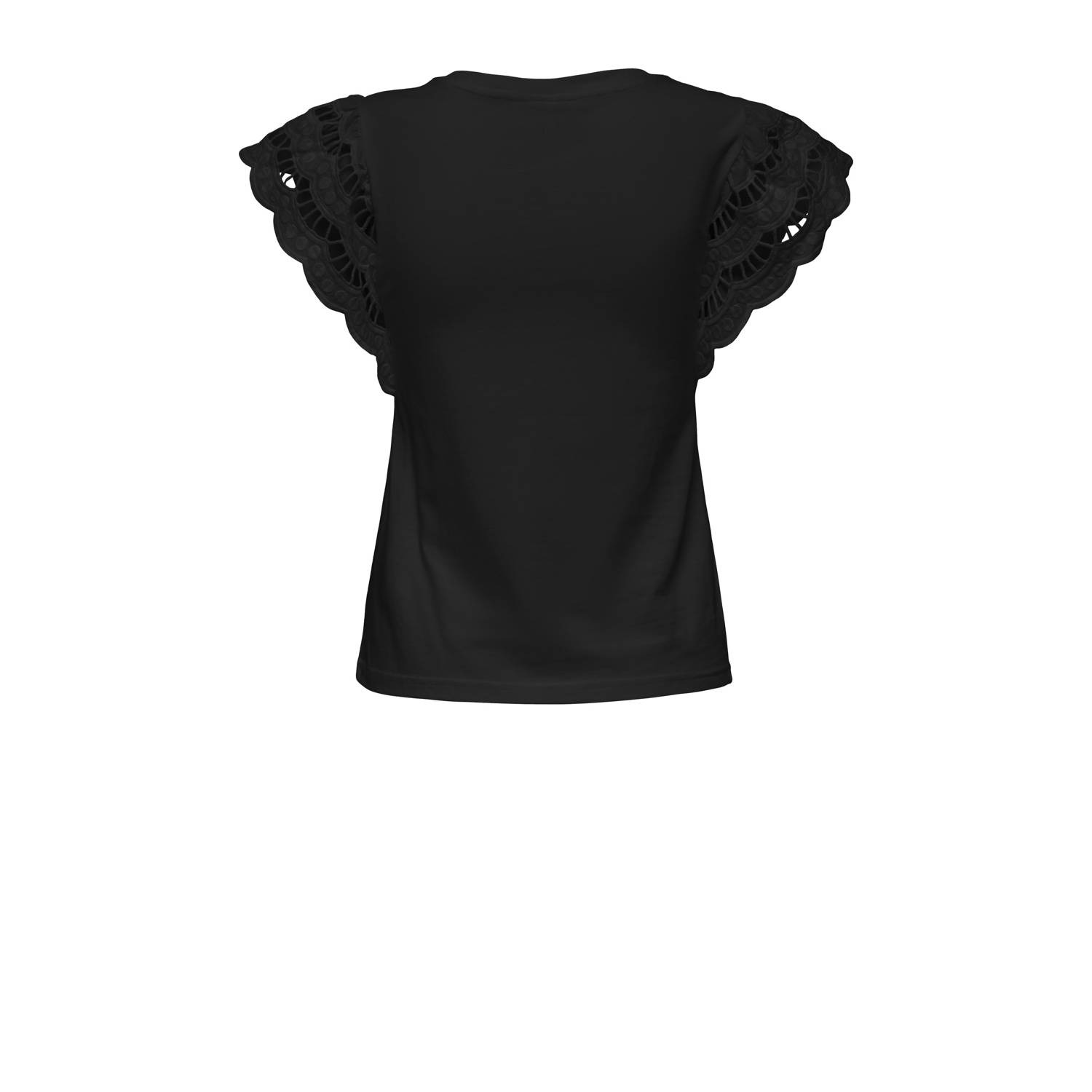 ONLY top zwart broderie