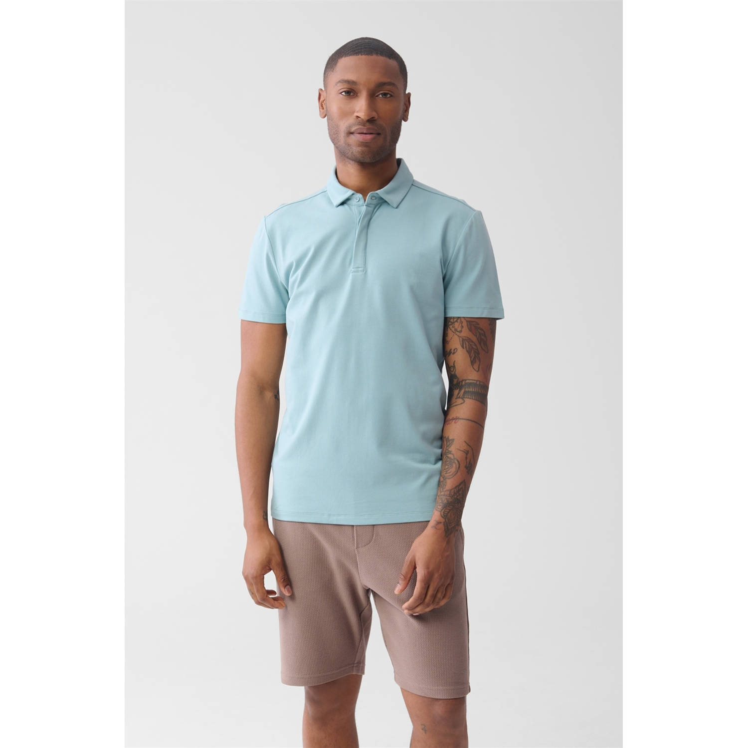 Shoeby regular polo lichtblauw