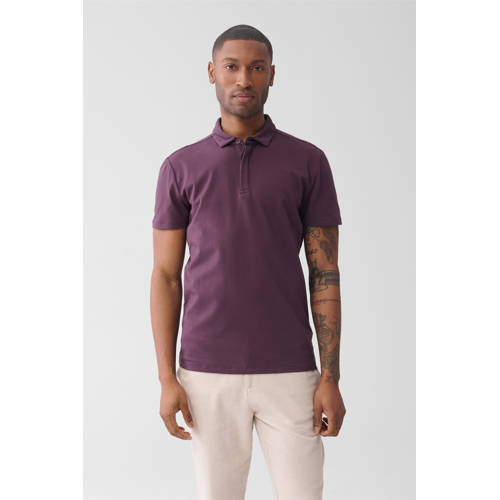 Shoeby regular polo aubergine afbeelding