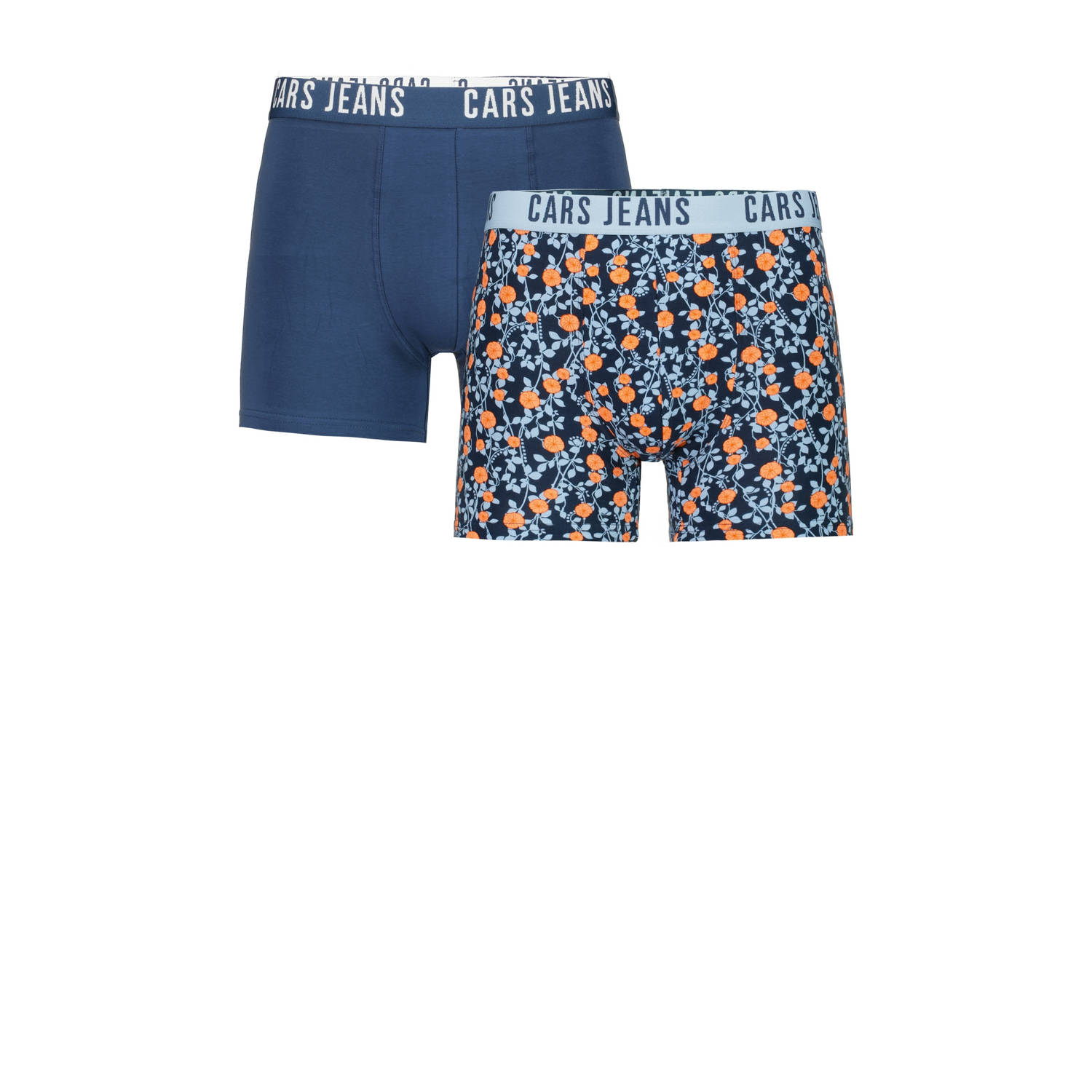 Cars boxershort set van 2 marineblauw blauw oranje