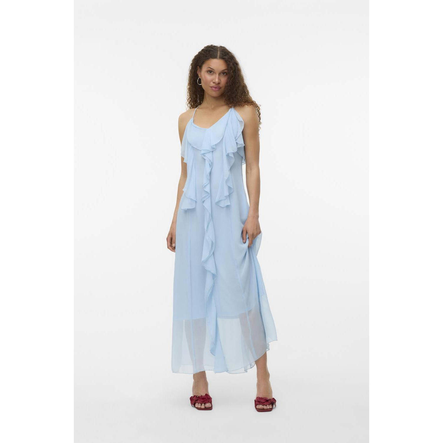 Vero Moda Soepele maxi-jurk met ruches model 'CAMILLE'