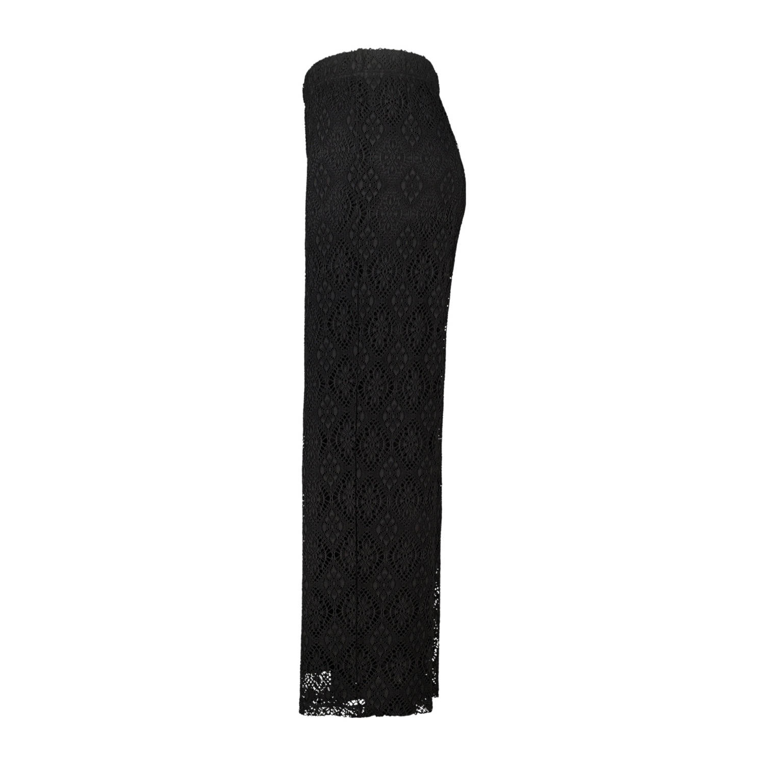 MS Mode straight regular waist casual broek zwart