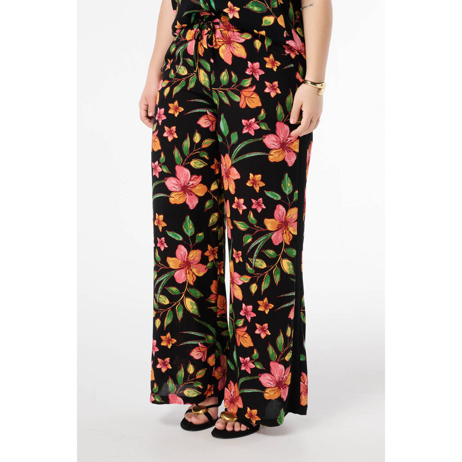 MS Mode straight regular waist casual broek oranje