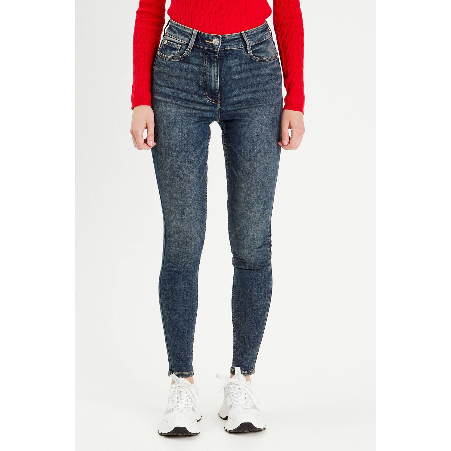 Cache skinny jeans dark blue denim
