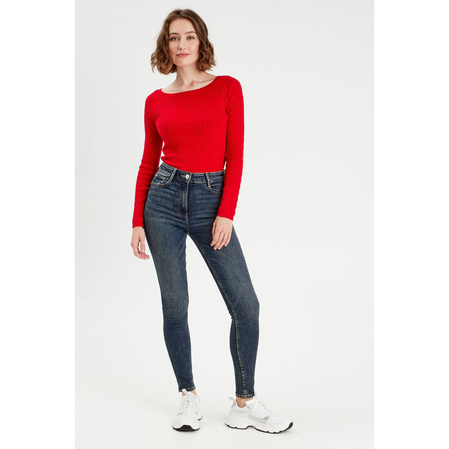 Cache skinny jeans dark blue denim