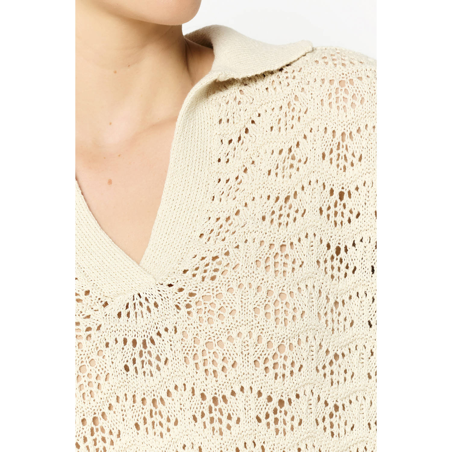 LOLALIZA top ecru crochet