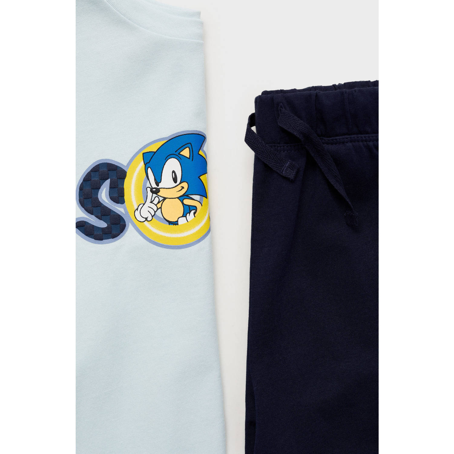 Mango Kids Sonic shortama donkerblauw lichtblauw