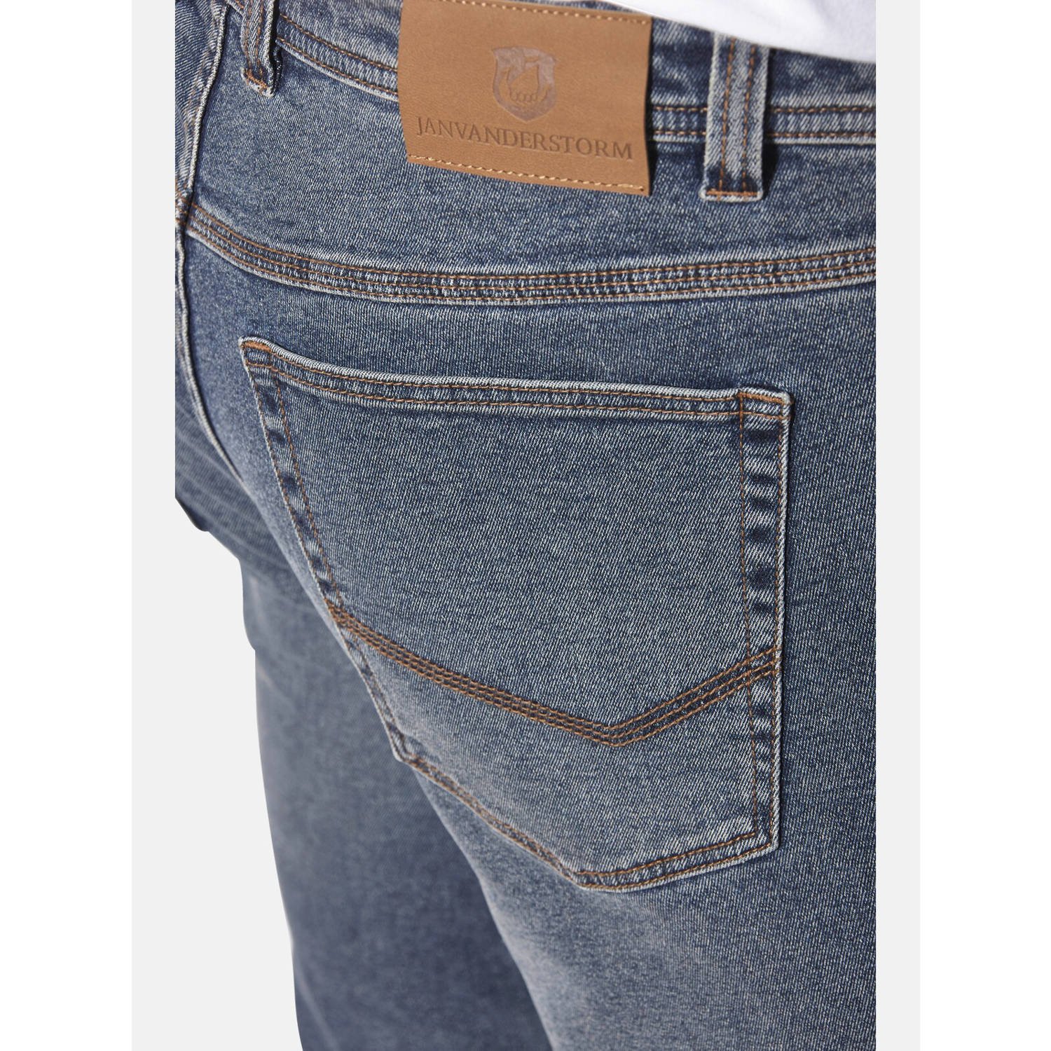 Jan Vanderstorm +FIT Collectie loose fit jeans RIKMOR Plus Size blauw
