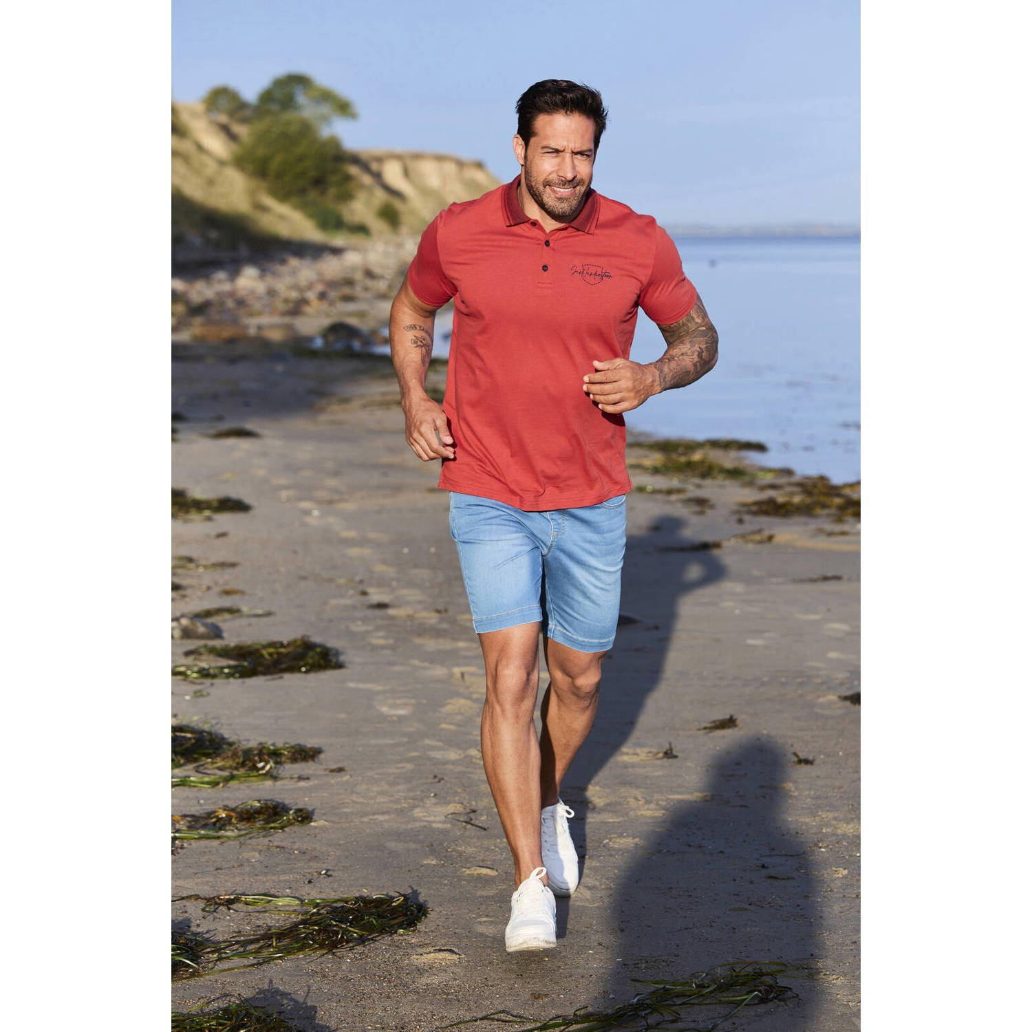 Jan Vanderstorm regular polo JORKLAN Plus Size rood