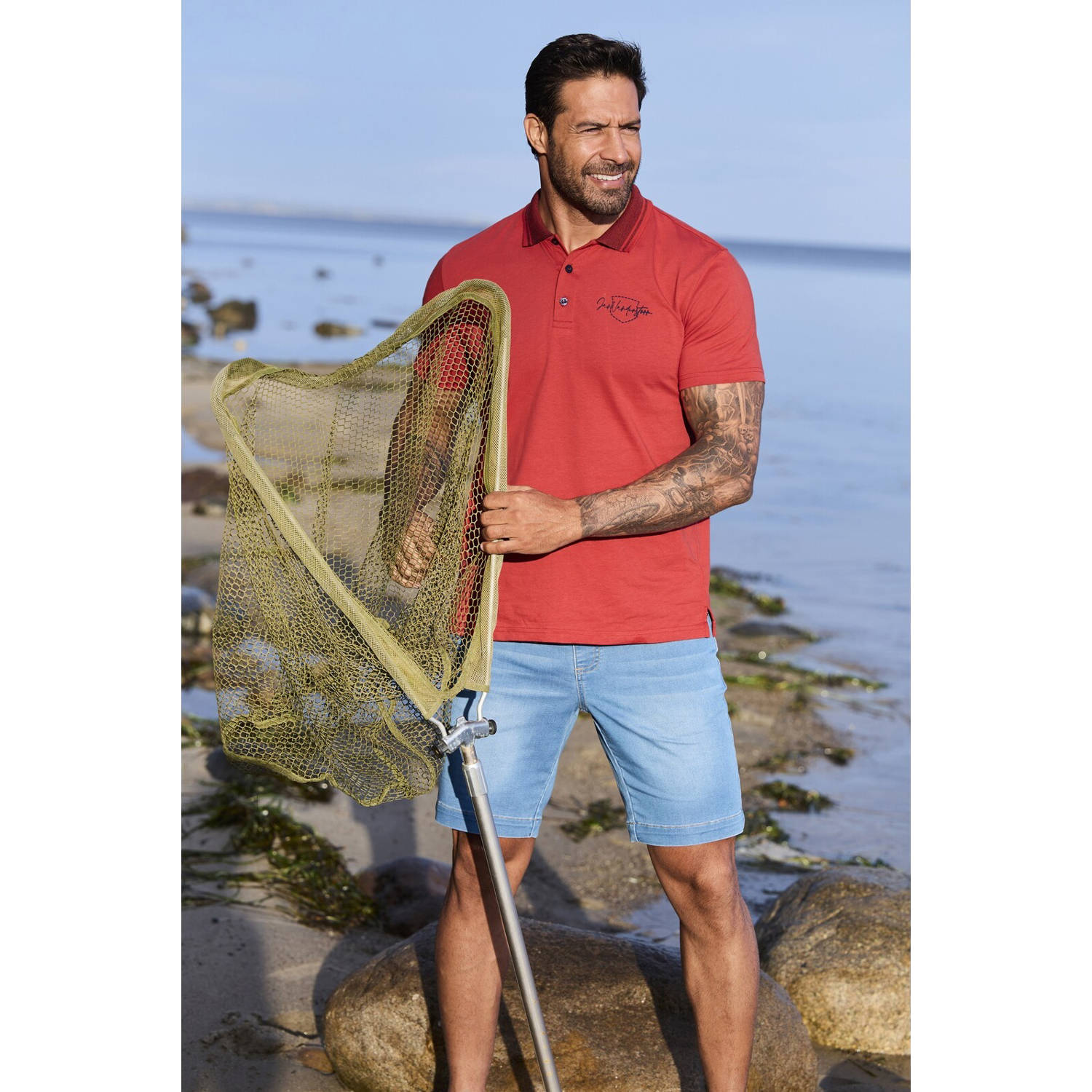 Jan Vanderstorm regular polo JORKLAN Plus Size rood