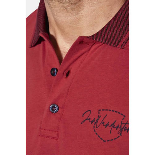 Jan Vanderstorm regular polo JORKLAN Plus Size rood afbeelding