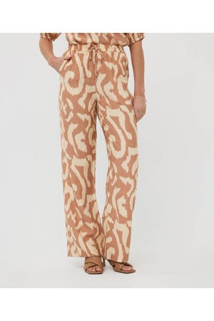 regular waist casual broek lichtbruin