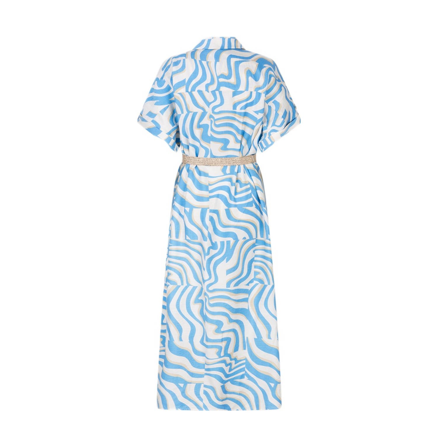 Esqualo maxi jurk blauw