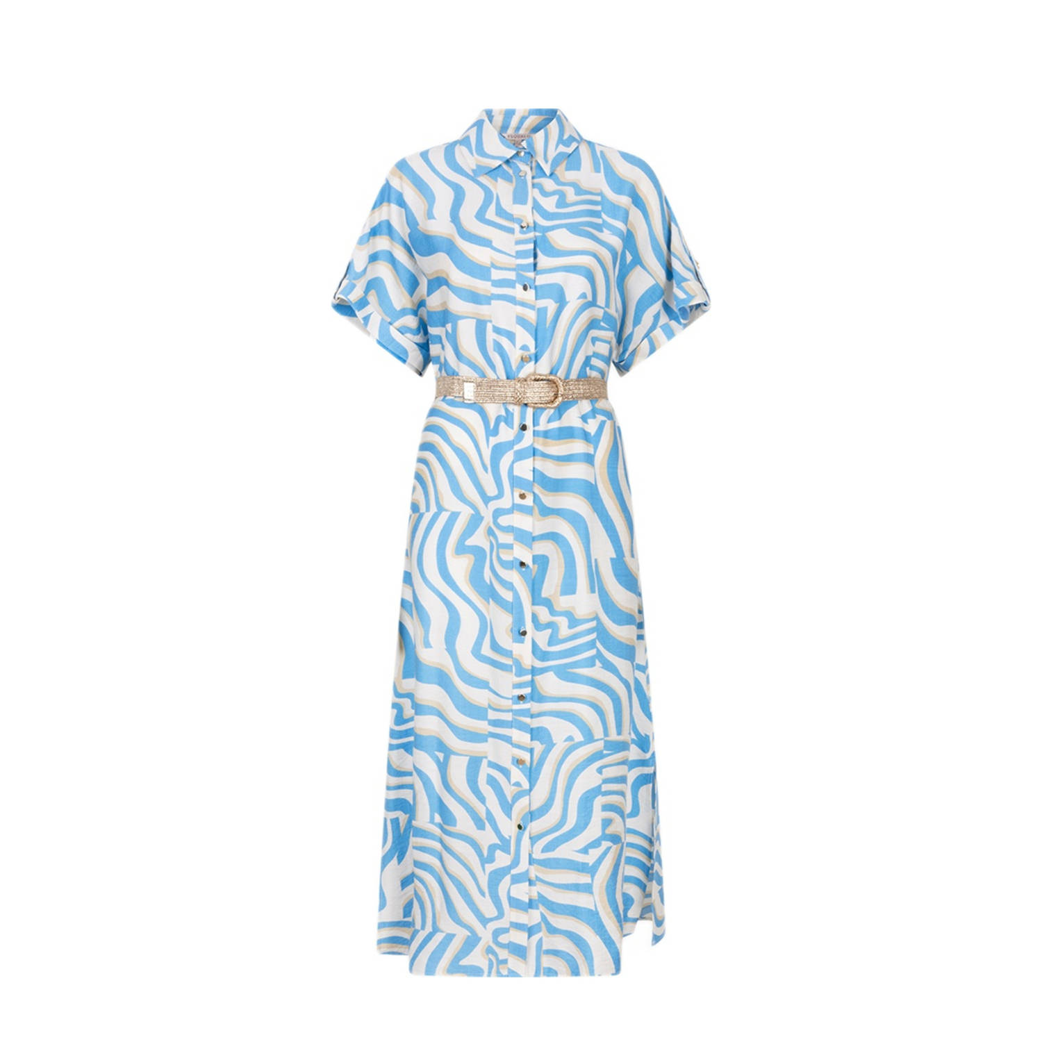 Esqualo maxi jurk blauw