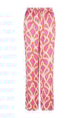 straight regular waist casual broek roze