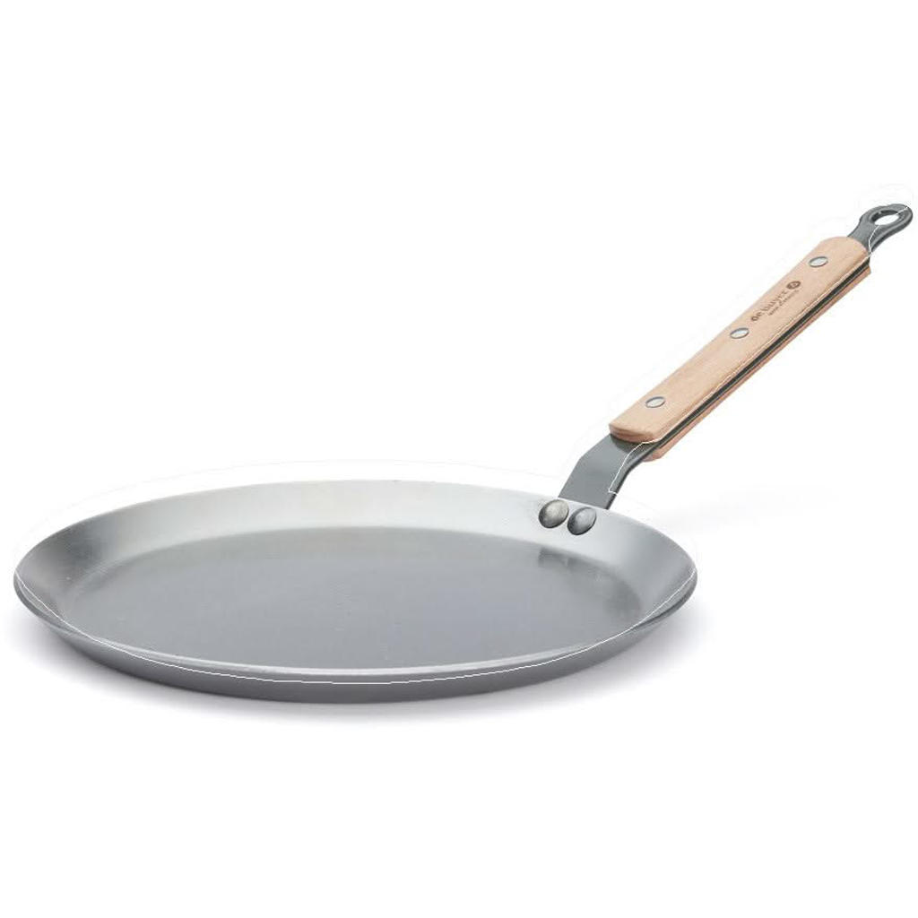 de Buyer pannenkoekenpan / Crepepan Mineral B Hout - ø 24 cm - zonder antiaanbaklaag