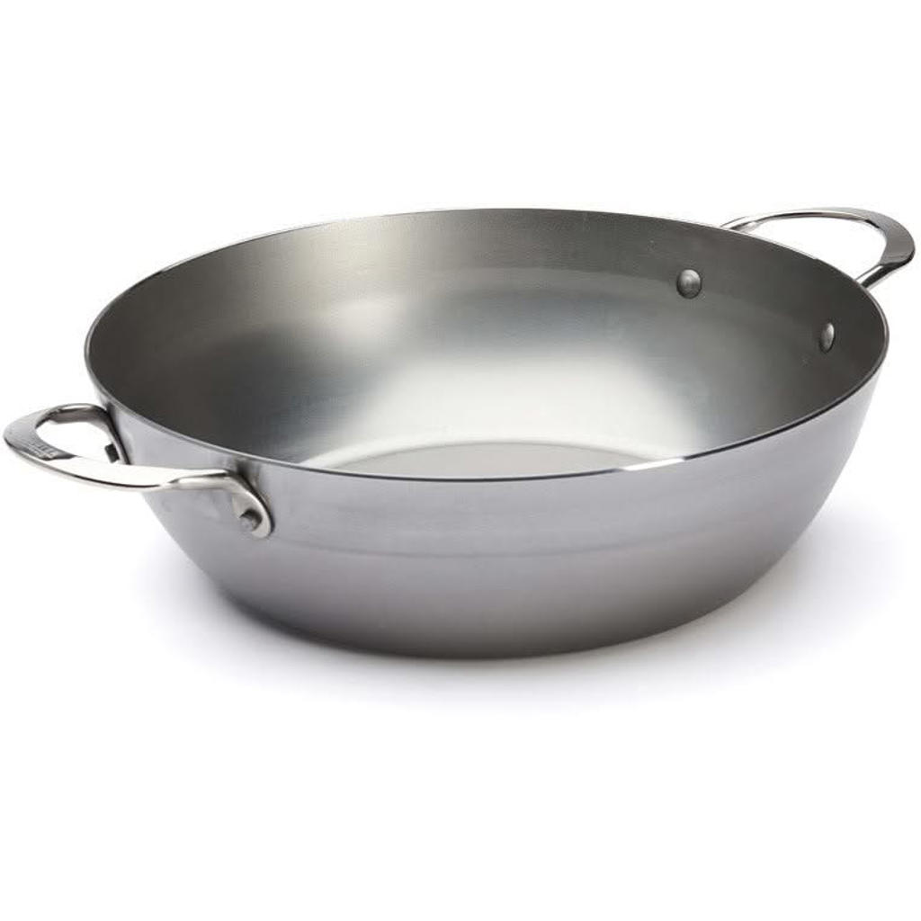 de Buyer Hapjespan / Sauteuse met 2 handvaten - Mineral B Pro - ø 32 cm / 5.5 liter - zonder anti-aanbaklaag