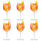 Aperol Spritz Glazen - 450 ml - Officieel Glas - 6 stuks