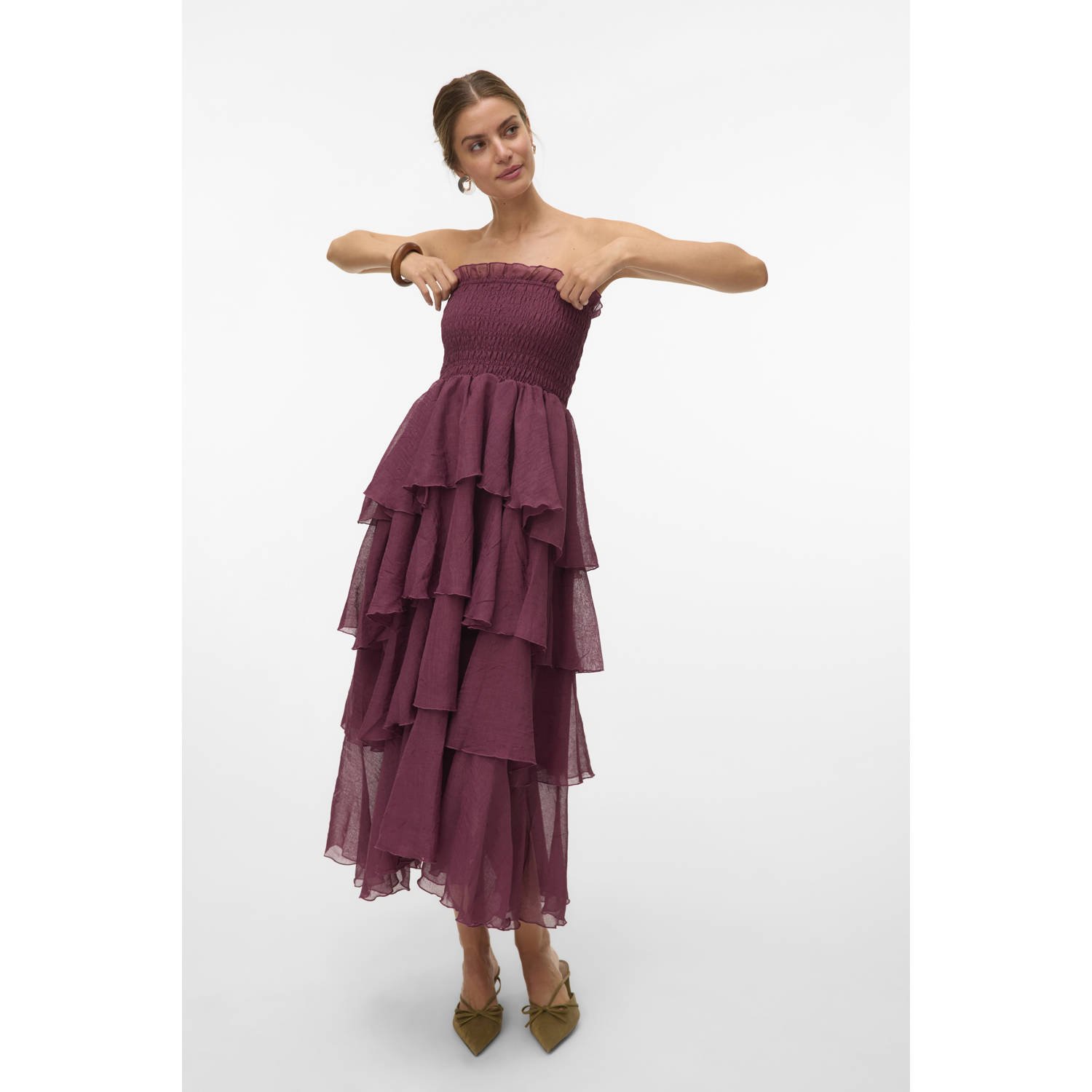 VERO MODA zomerjurk donkerpaars