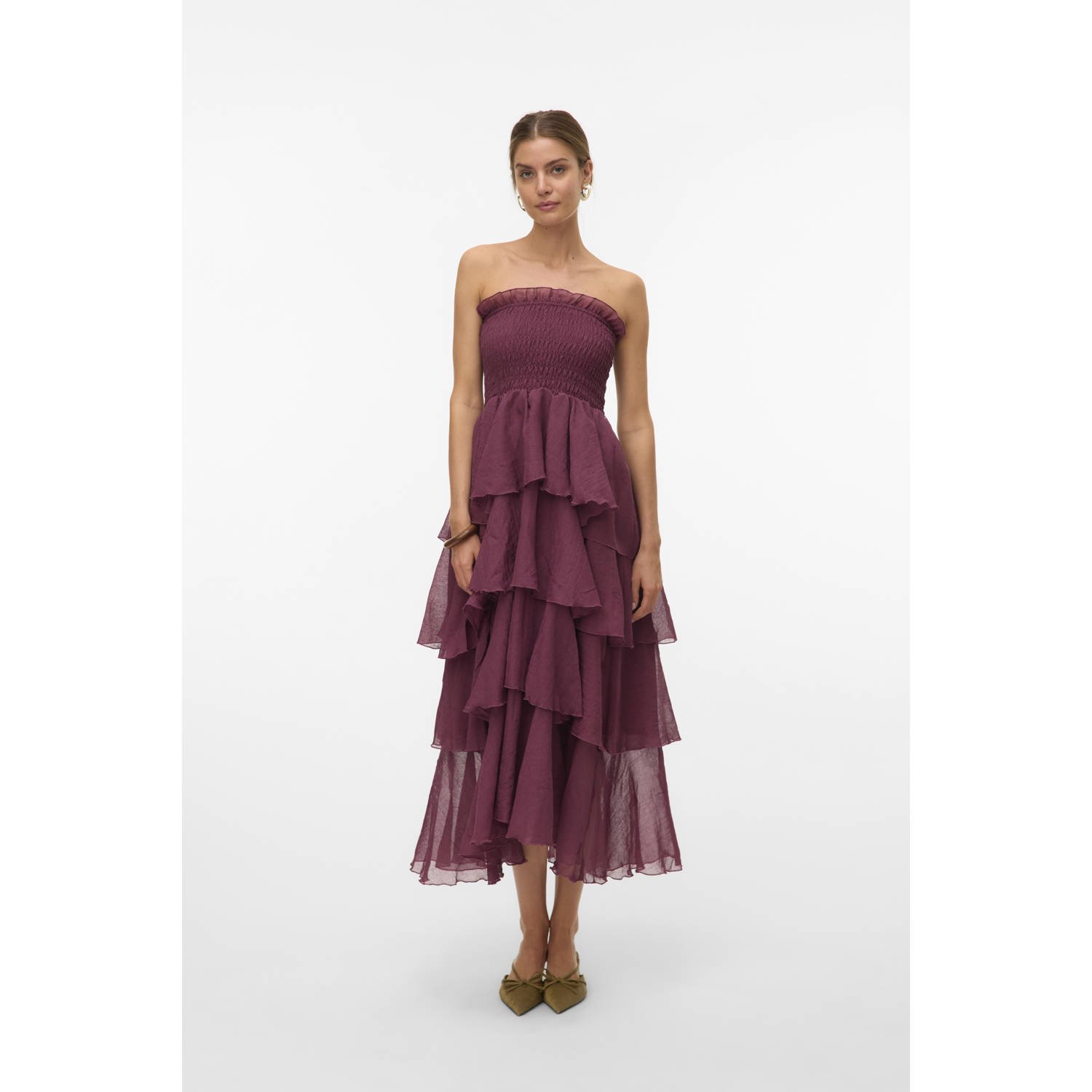 VERO MODA zomerjurk donkerpaars