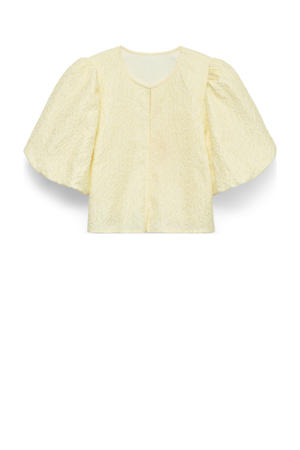 Jacquard top geel