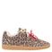 DWRS CARPI leopard teddy gevoerde suède sneakers met panterprint beige/zwart