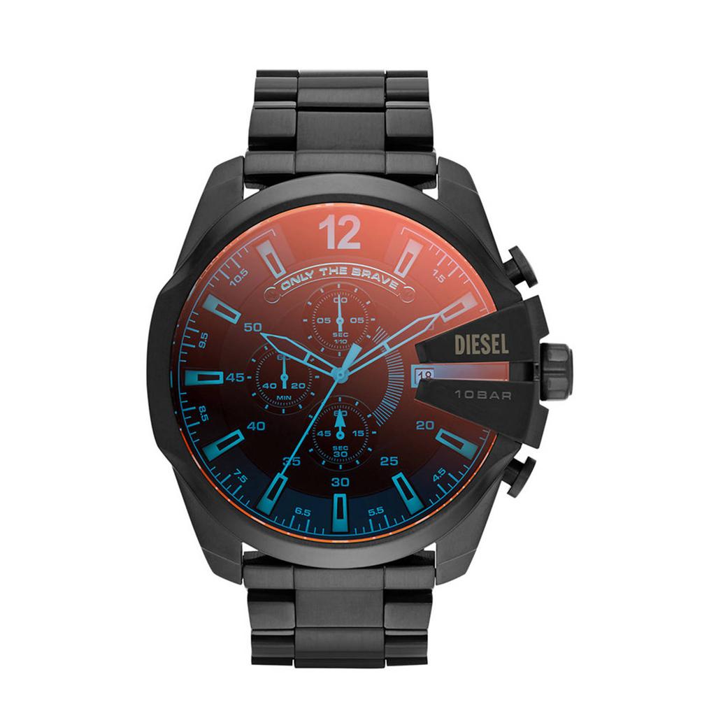 Diesel horloge DZ4318 Mega Chief zwart