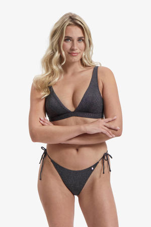 strik bikinibroekje met lurex zwart
