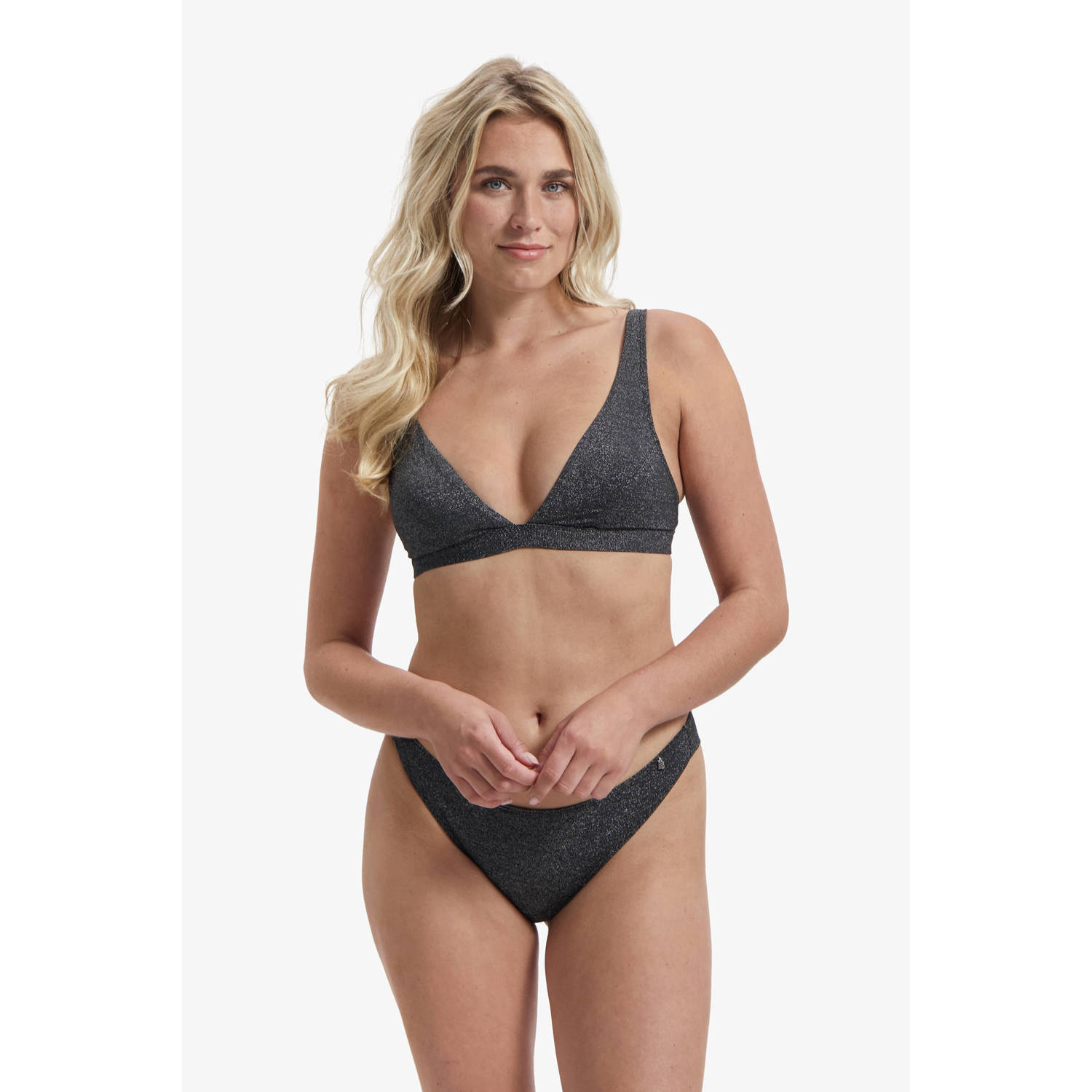 Beachlife Limited voorgevormde bikinitop met lurex zwart