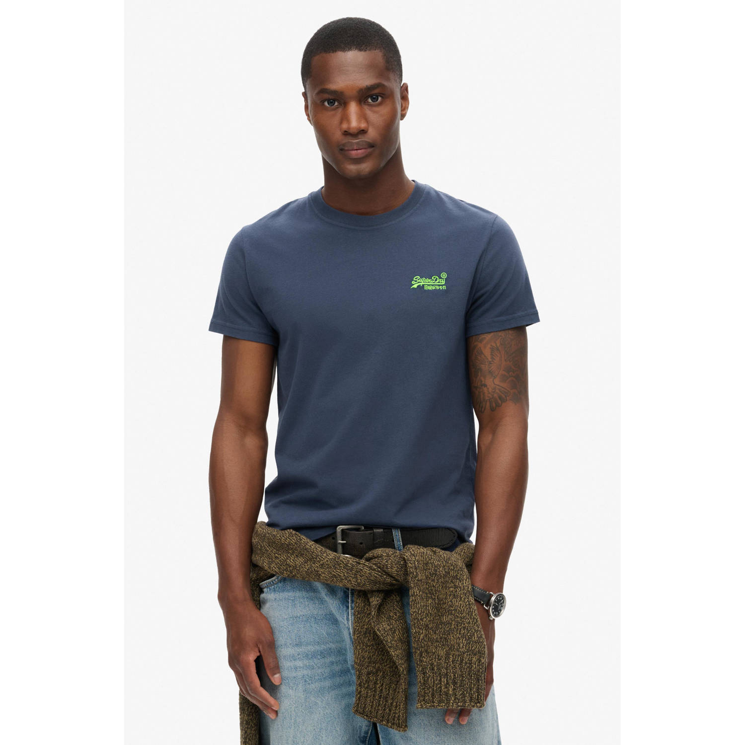 Superdry Shirt met ronde hals ESSENTIAL LOGO EMB TEE