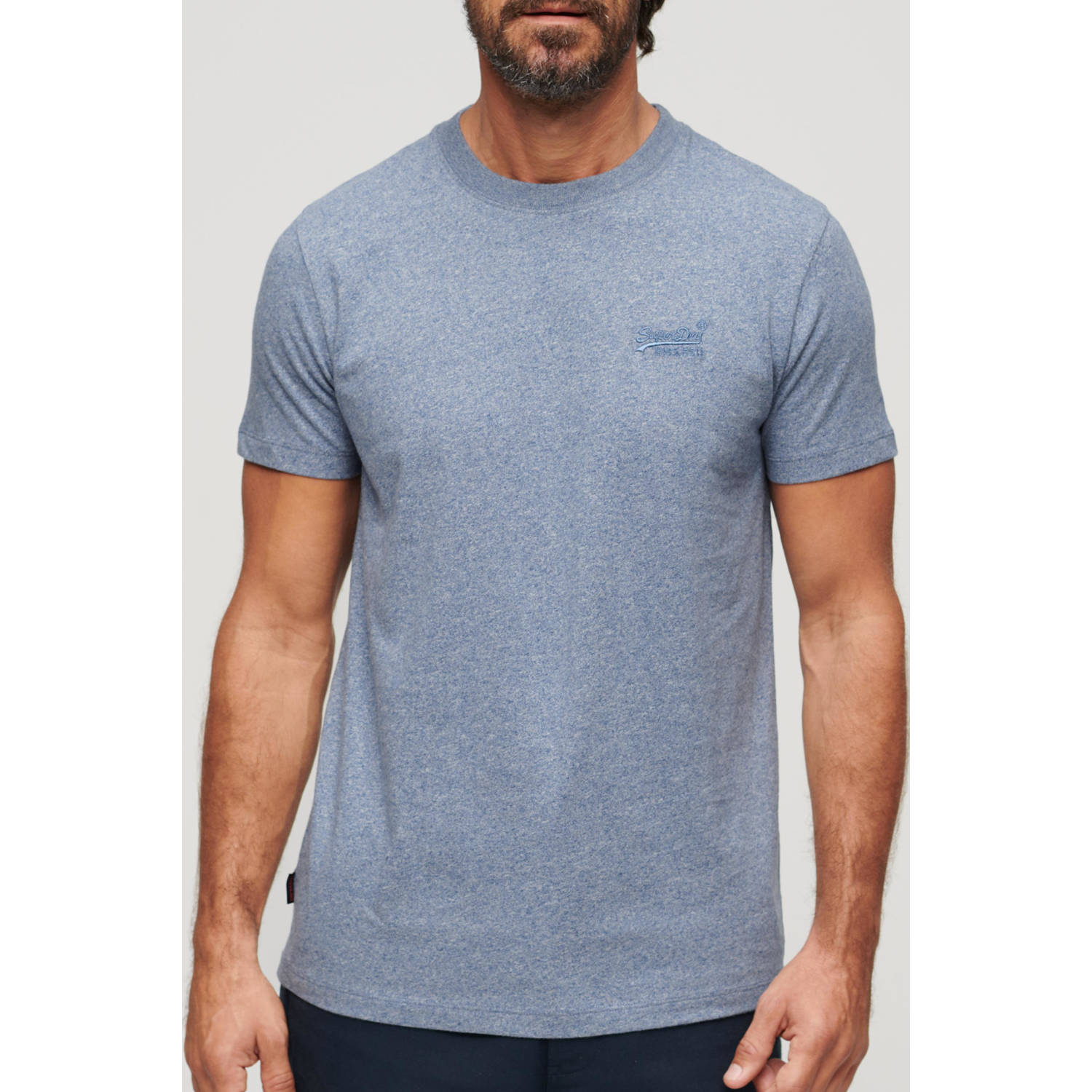 Superdry T-shirt Korte Mouw Essentieel EMB-T-shirt met logo