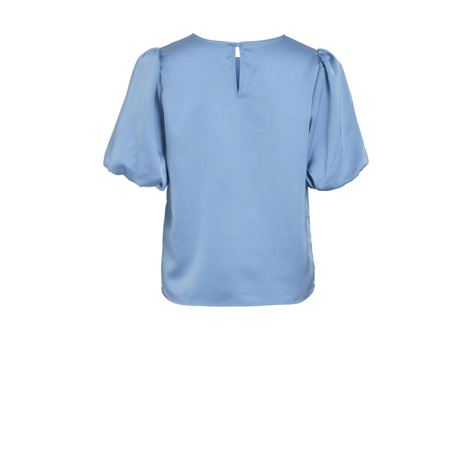 VILA satijnen blousetop blauw