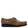 Clarks Wallabee evo suède bootschoenen met panterprint cognac