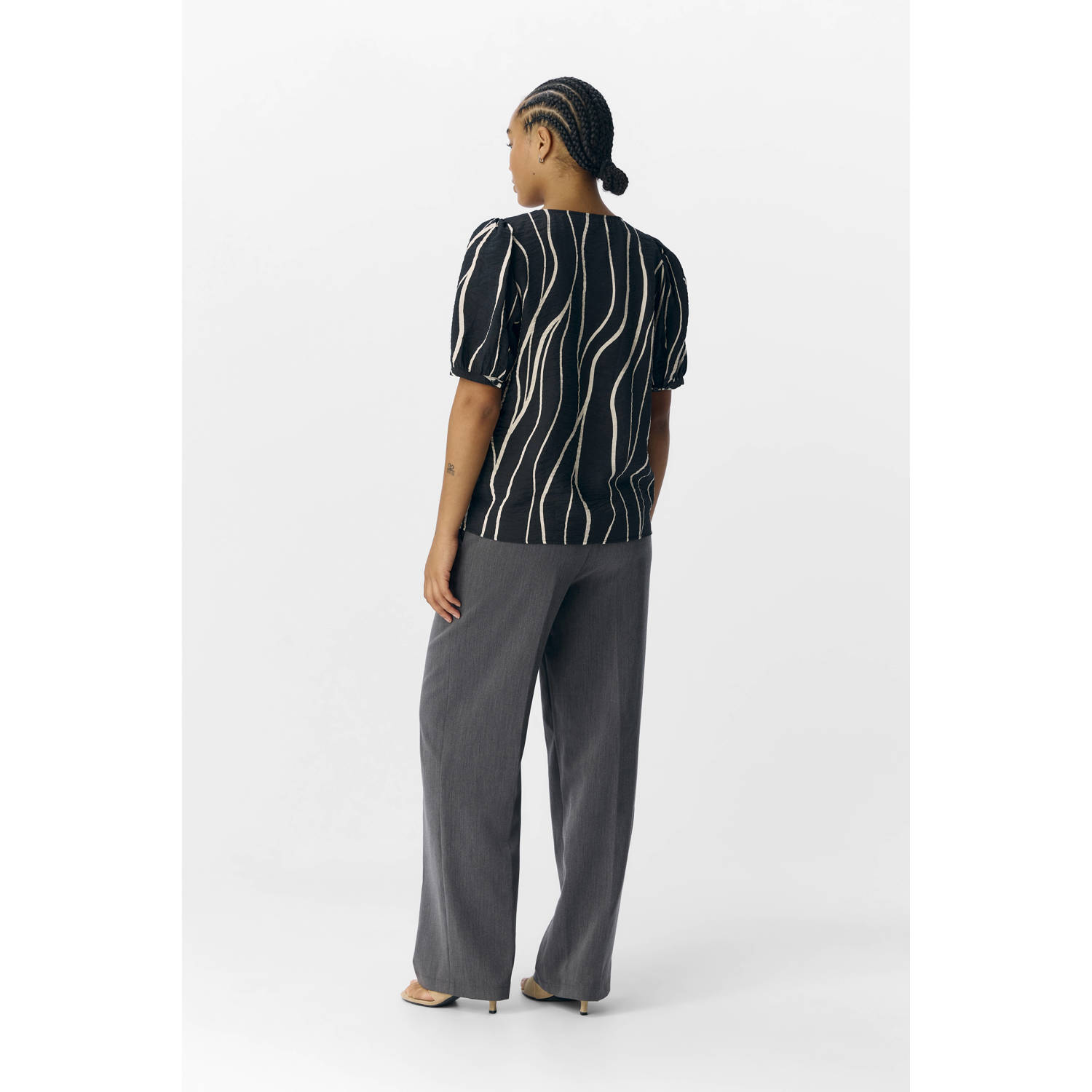 OBJECT blouse zwart zand