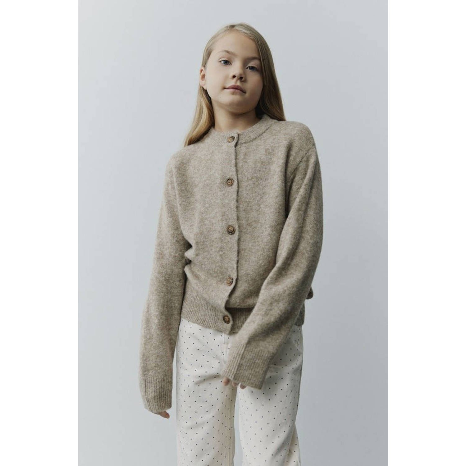Sofie Schnoor vest beige fijn gebreid