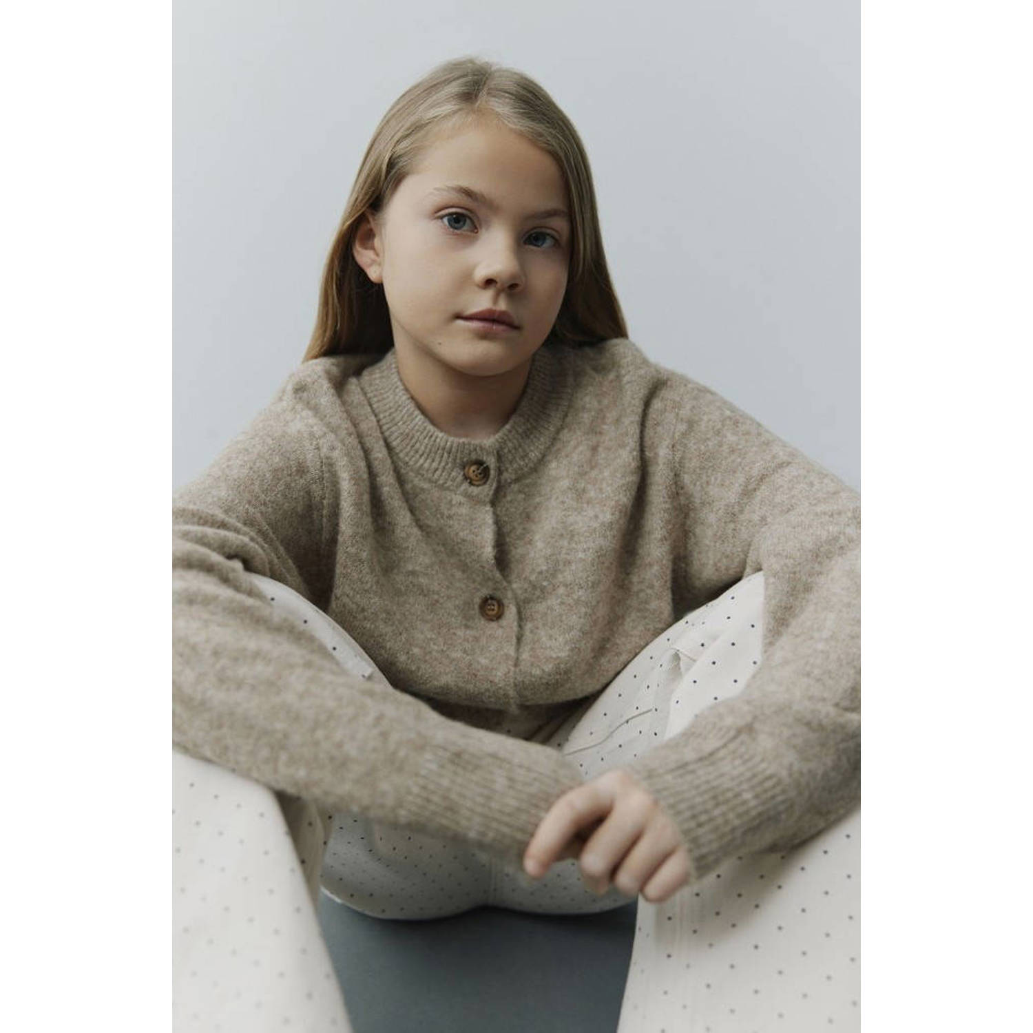 Sofie Schnoor vest beige fijn gebreid