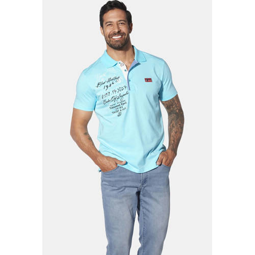 Jan Vanderstorm regular polo JANO Plus Size turquoise afbeelding