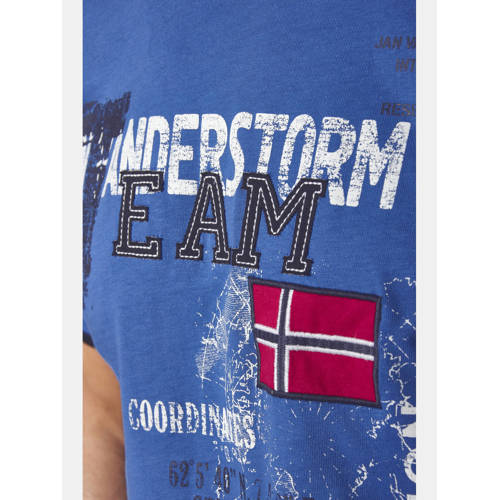 Jan Vanderstorm T-shirt SÖLVE Plus Size blauw afbeelding