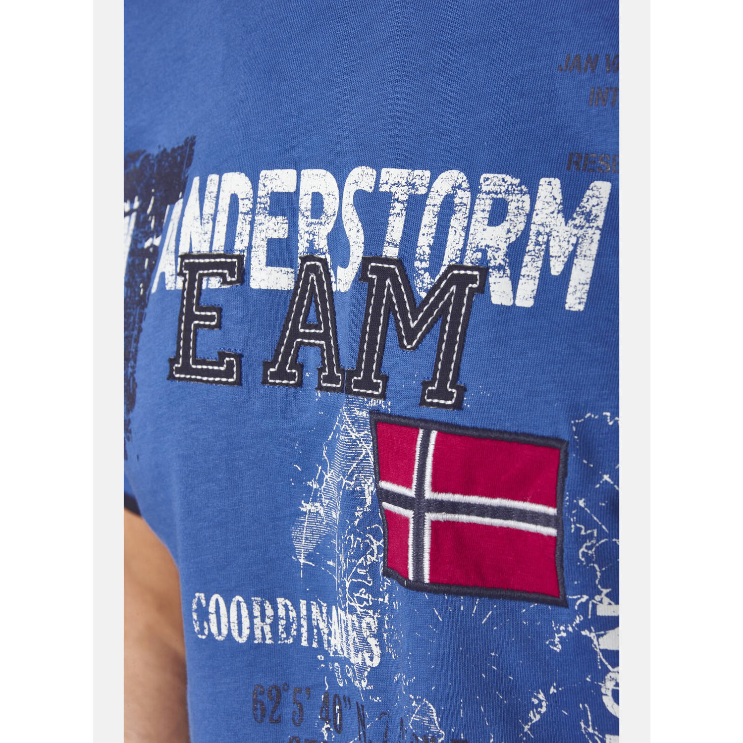 Jan Vanderstorm T-shirt SÖLVE Plus Size blauw