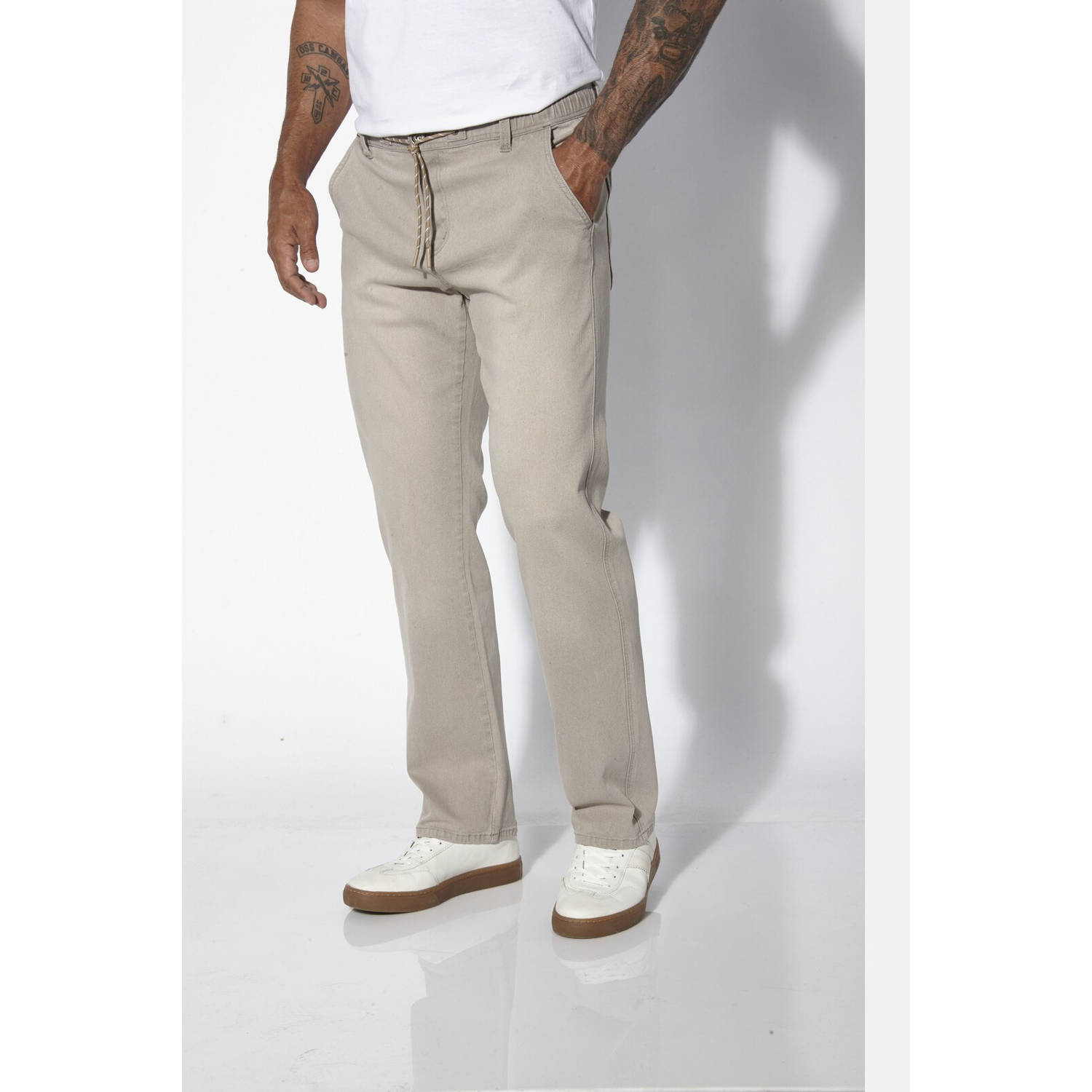 Jan Vanderstorm loose fit jeans VERTTI Plus Size beige