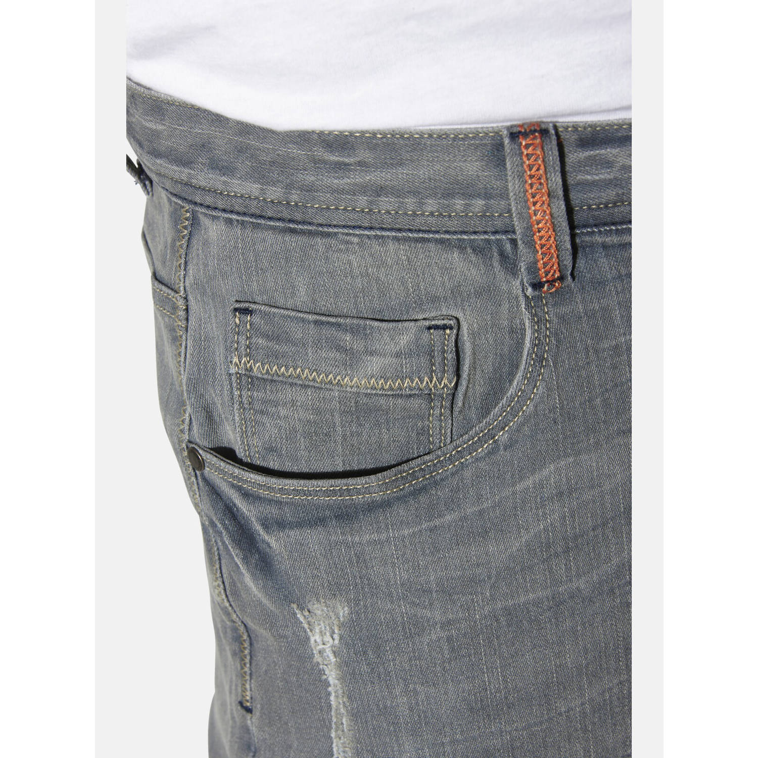 Jan Vanderstorm +FIT Collectie loose fit jeans JURIEN Plus Size grijs