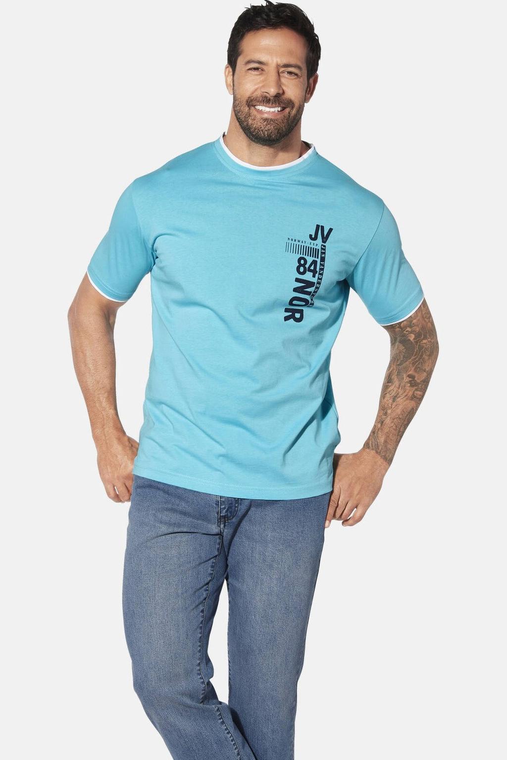 Jan Vanderstorm T-shirt FLEMMING Plus Size turquoise