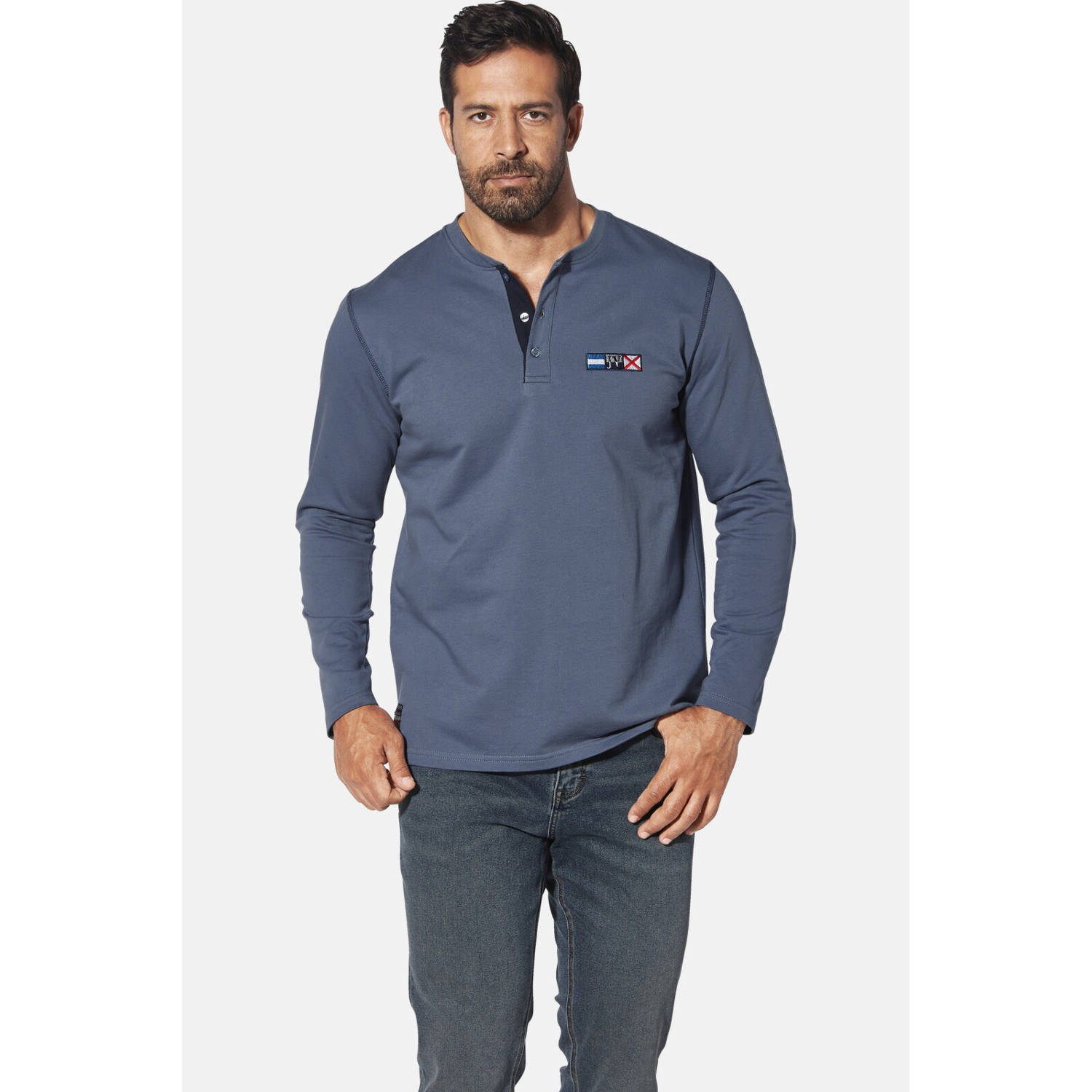 Jan Vanderstorm longsleeve JORNSEN Plus Size blauw