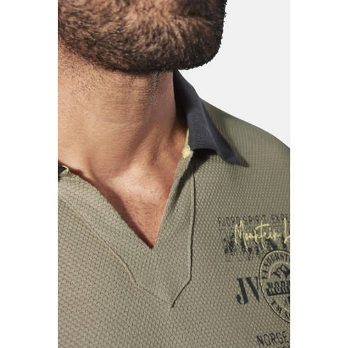 Jan Vanderstorm regular polo VOLKUR Plus Size kaki afbeelding