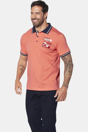 regular polo OLFTIN Plus Size koraalrood