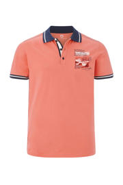 thumbnail: Jan Vanderstorm regular polo OLFTIN Plus Size koraalrood