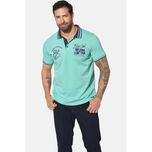 Jan Vanderstorm regular polo OLFGIR Plus Size turquoise afbeelding