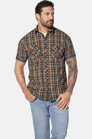 casual overhemd URTHOR Plus Size bruin